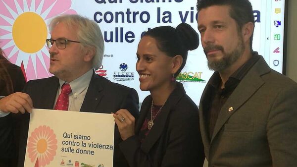 negozi di Bergamo contro la violenza sulle donne