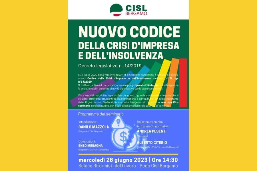 Nuovo codice della crisi d'impresa e dell'insolvenza
