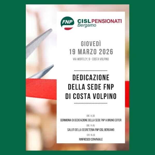 sede Fnp Cisl di Costa Volpino dedicata a Bruno Coter