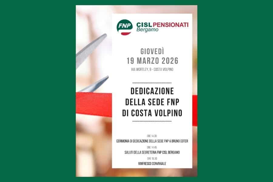 sede Fnp Cisl di Costa Volpino dedicata a Bruno Coter
