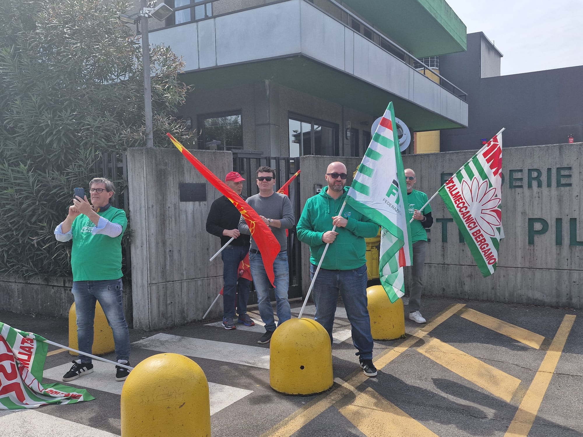 Sciopero e presidio alla Pilenga di Comun Nuovo
