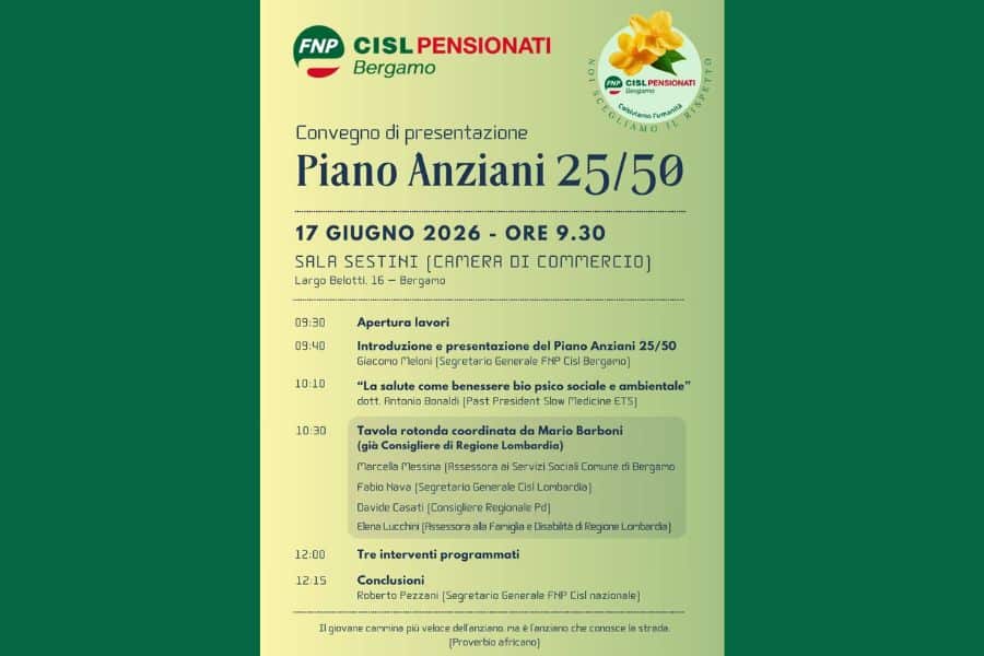 Lo sguardo dei pensionati della Cisl al 2050